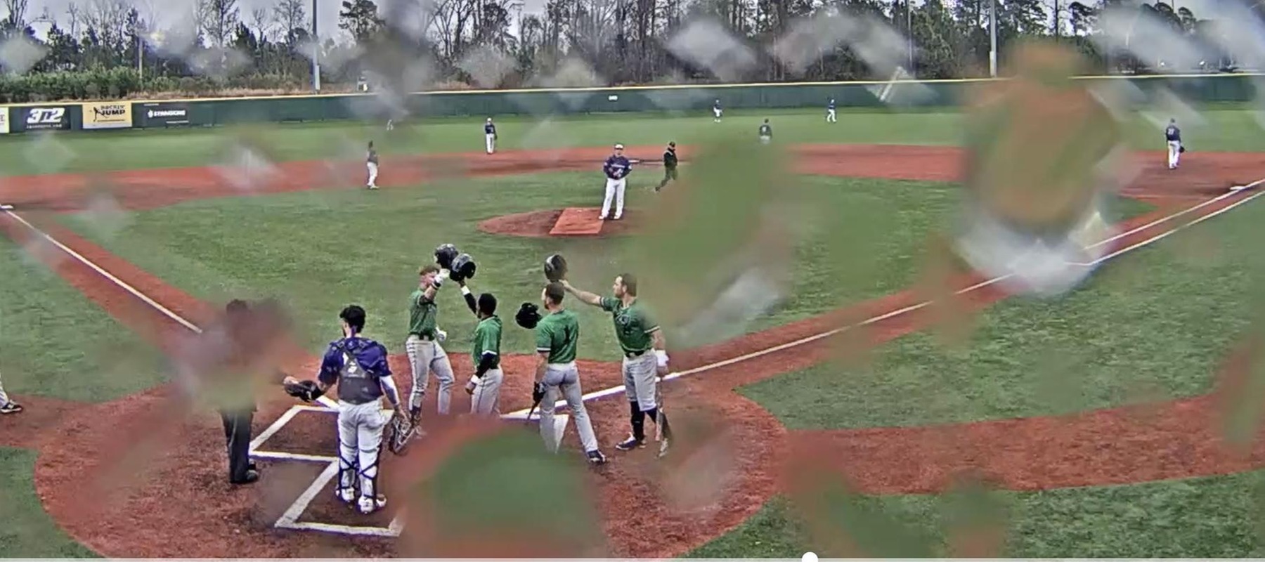 Screenshot following Jack McDonald's three-run homer in the top of the seventh against Bridgeport.