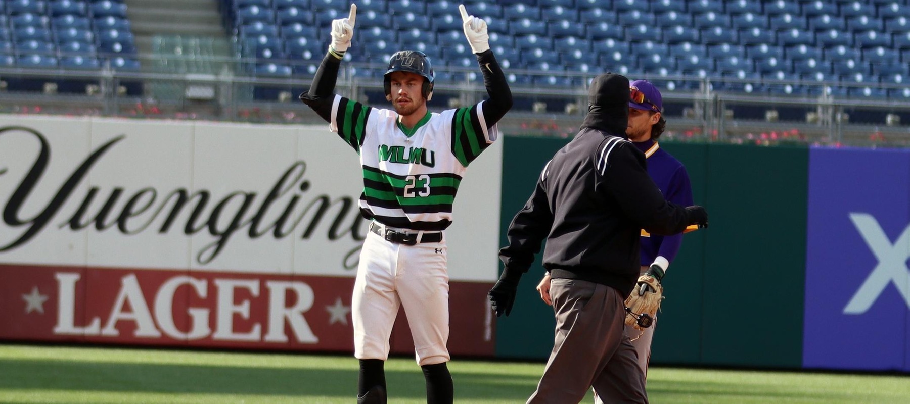 Copyright 2022; Wilmington University. All rights reserved. Photo by Dan Lauletta. April 19, 2022 vs. West Chester at Citizens Bank Park.