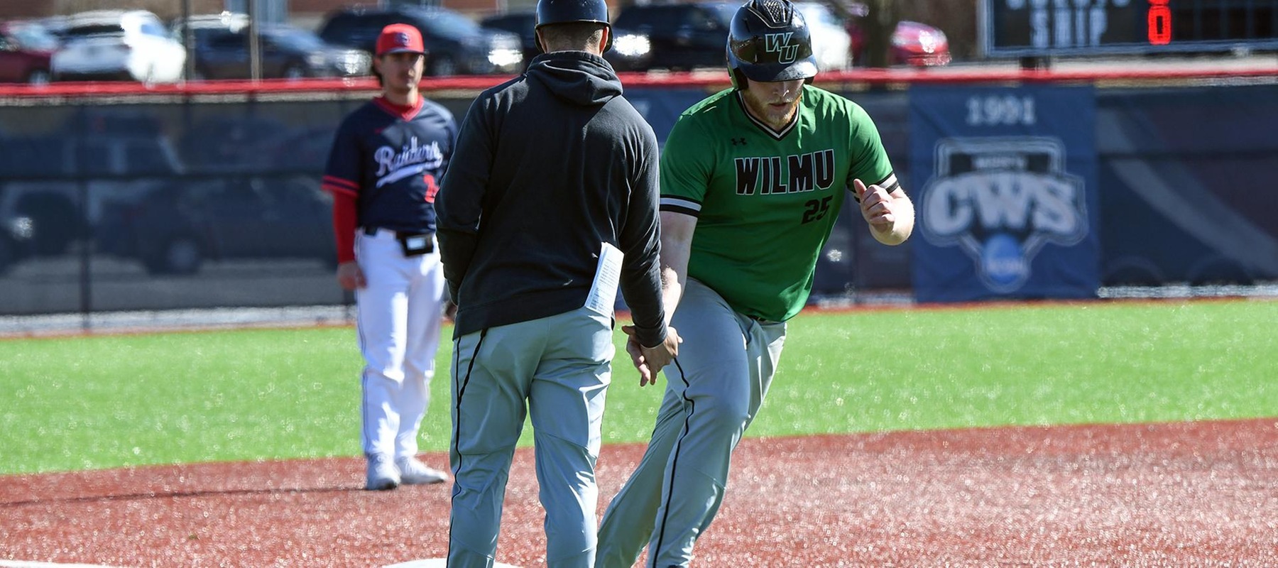 File photo of Eddie Parry who had a two-run double and pitched a scoreless eighth inning at West Chester. Photo by Andrew Miller/Shippensburg University Sports Information