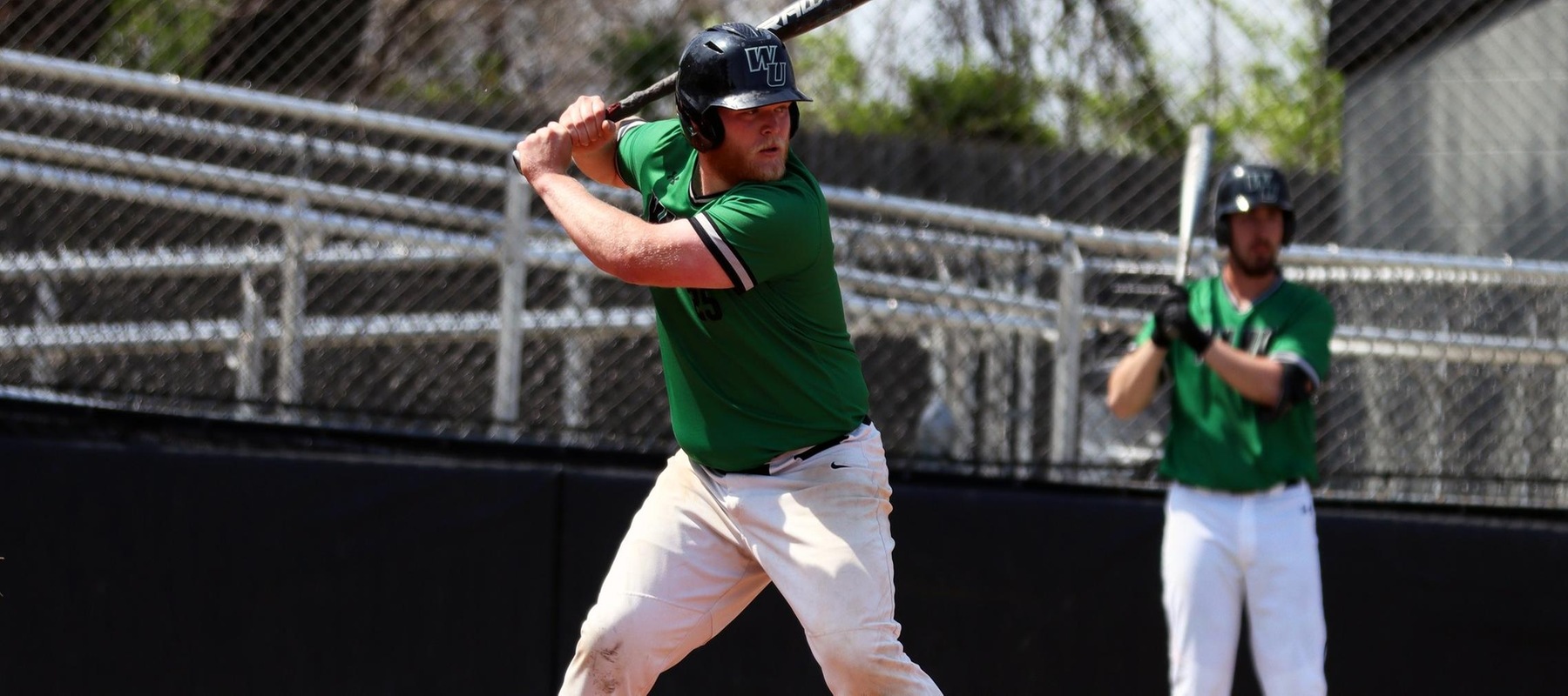 File photo of Eddie Parry who went 2-for-3 with a double, a homer, and five RBI against Goldey-Beacom. Copyright 2023; Wilmington University. All rights reserved. Photo by Dan Lauletta. April 5, 2023 vs. Bloomfield.