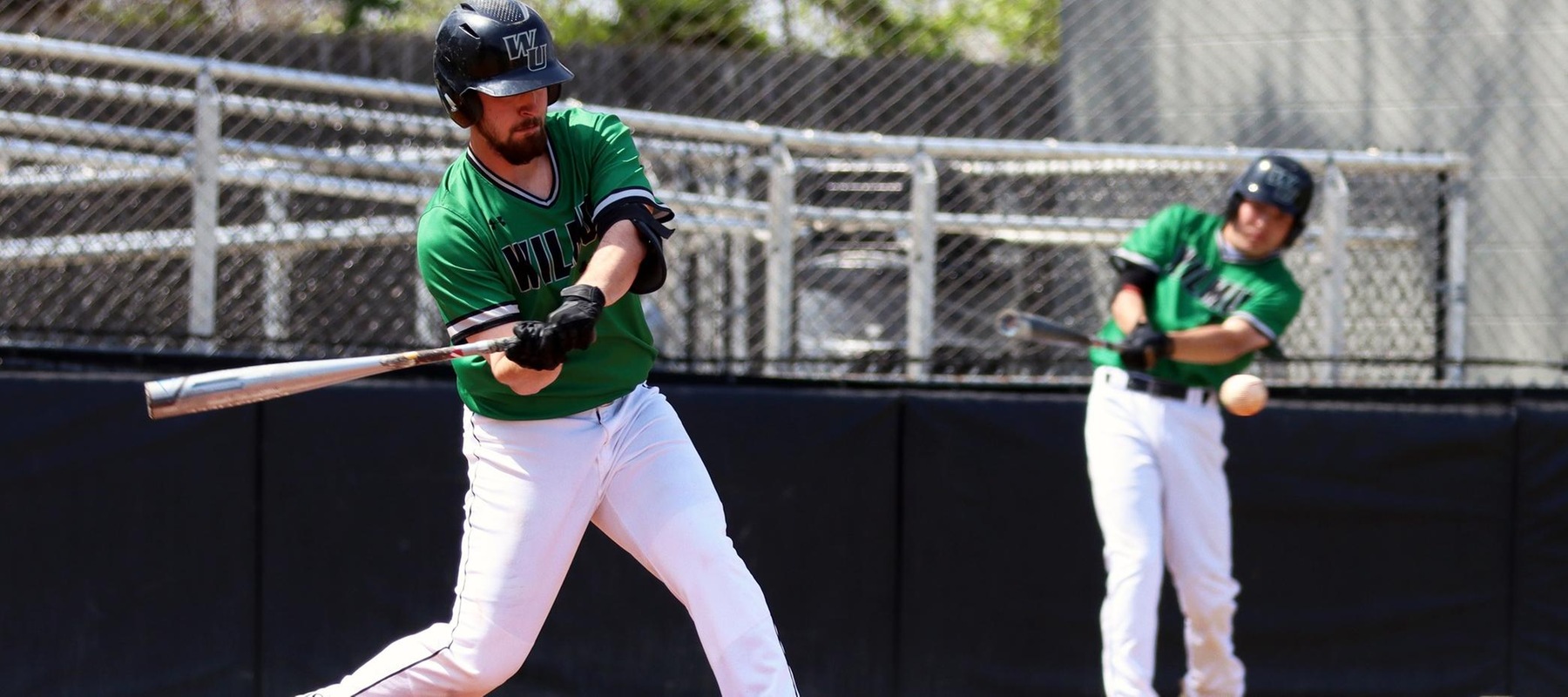 File photo of Shawn Haut who batted 5-for-7 on Saturday at Alliance. Copyright 2023; Wilmington University. All rights reserved. Photo by Dan Lauletta. April 5, 2023 vs. Bloomfield.