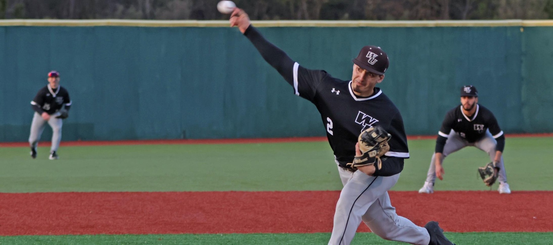 File photo of Xavier Cortez who struck out 11 in 8 innings of game one at Jefferson. Copyright 2025; Wilmington University. All rights reserved. Photo by Trudy Spence. February 21, 2025 vs. Franklin Pierce in Myrtle Beach, S.C.