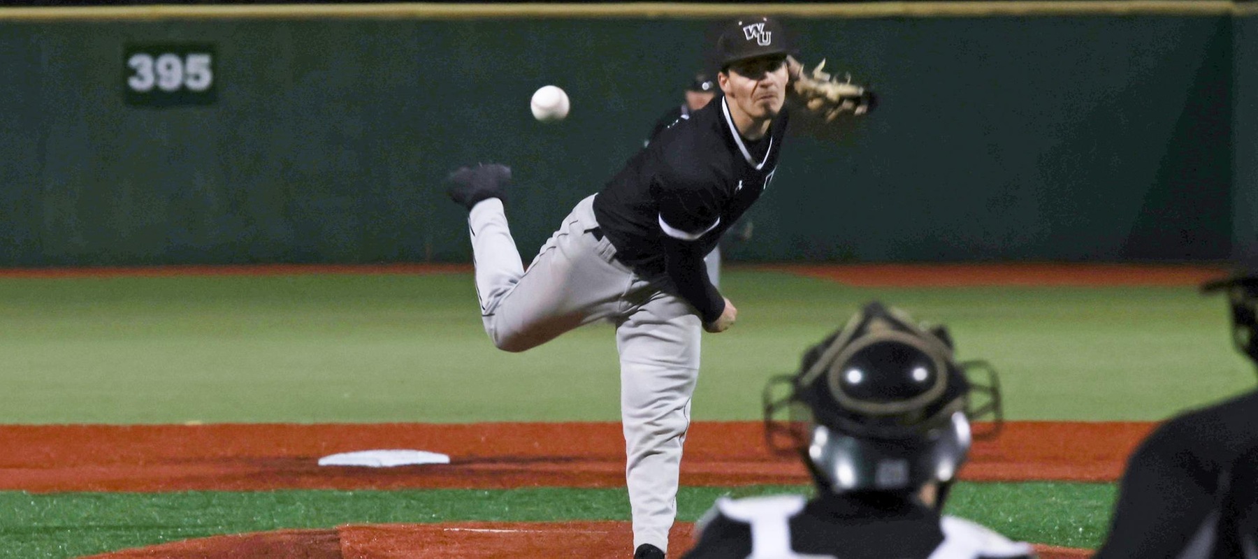 File photo of Xavier Cortez who went 6 IP with 7 K against Adelphi. Copyright 2025; Wilmington University. All rights reserved. Photo by Trudy Spence. February 21, 2025 vs. Franklin Pierce in Myrtle Beach, S.C.
