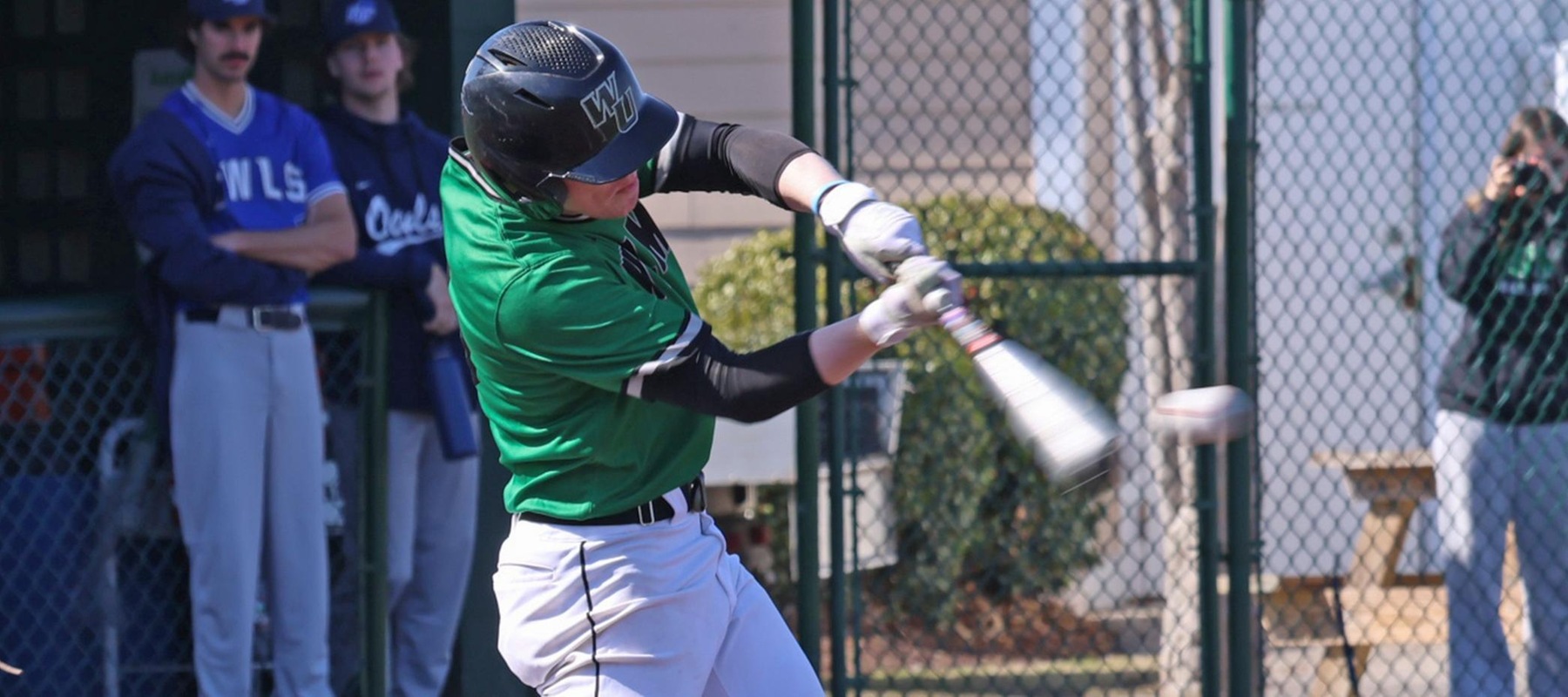 File photo of Tristan Schoendienst who batted 3-for-4 with a double and two RBI against Saint Anselm. Copyright 2025; Wilmington University. All rights reserved. Photo by Trudy Spence. February 23, 2025 vs. So. Conn. St. in Myrtle Beach, S.C.