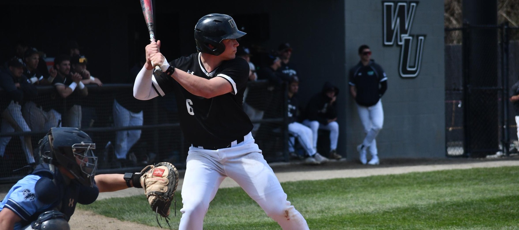 File photo of Tyler Pirrung who went a combined 6-for-9 with two doubles, a triple, two RBI, and four runs scored at Post. Copyright 2025; Wilmington University. All rights reserved. Photo by Alea Javorowsky. March 30, 2025 vs. Jefferson