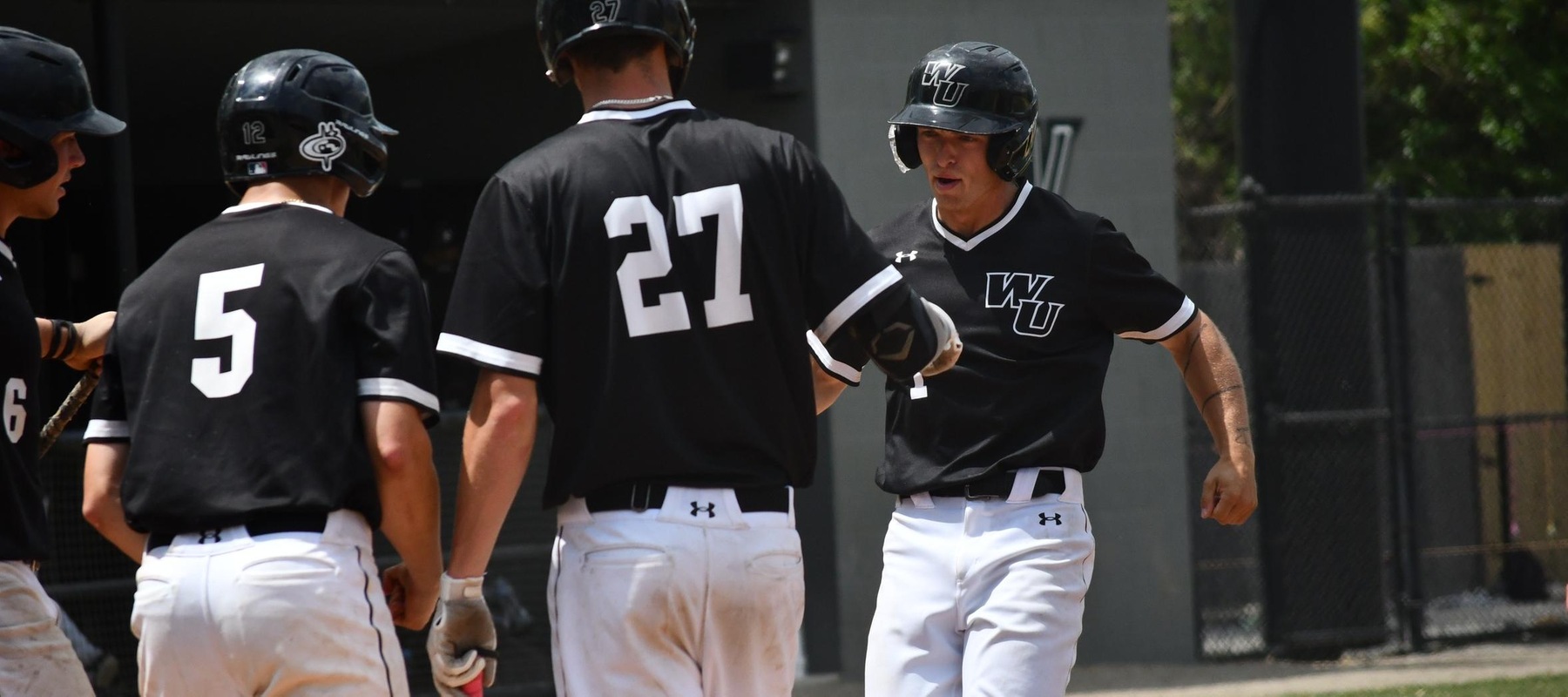File photo of Brandon Grygo who had a homer and six RBI against Dominican on Thursday. Copyright 2025; Wilmington University. All rights reserved. Photo by Alea Javorowsky. May 2, 2025 vs. Goldey-Beacom in CACC Tournament GM 1.
