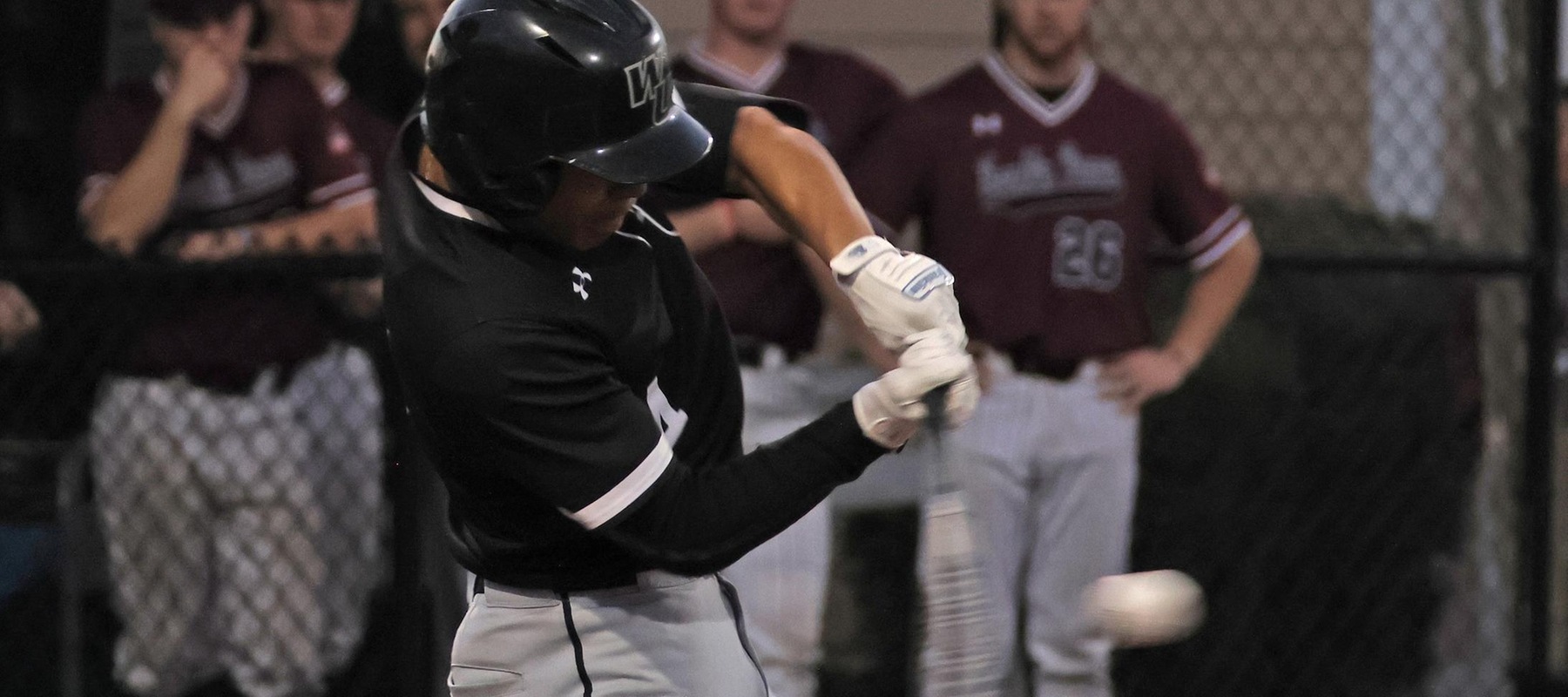 File photo of D'Angelo Ponce who batted 4-for-4 with a double and three RBI at Caldwell on Sunday. Copyright 2026; Wilmington University. All rights reserved. Photo by Trudy Spence. February 20, 2026 vs. Franklin Pierce in Myrtle Beach.