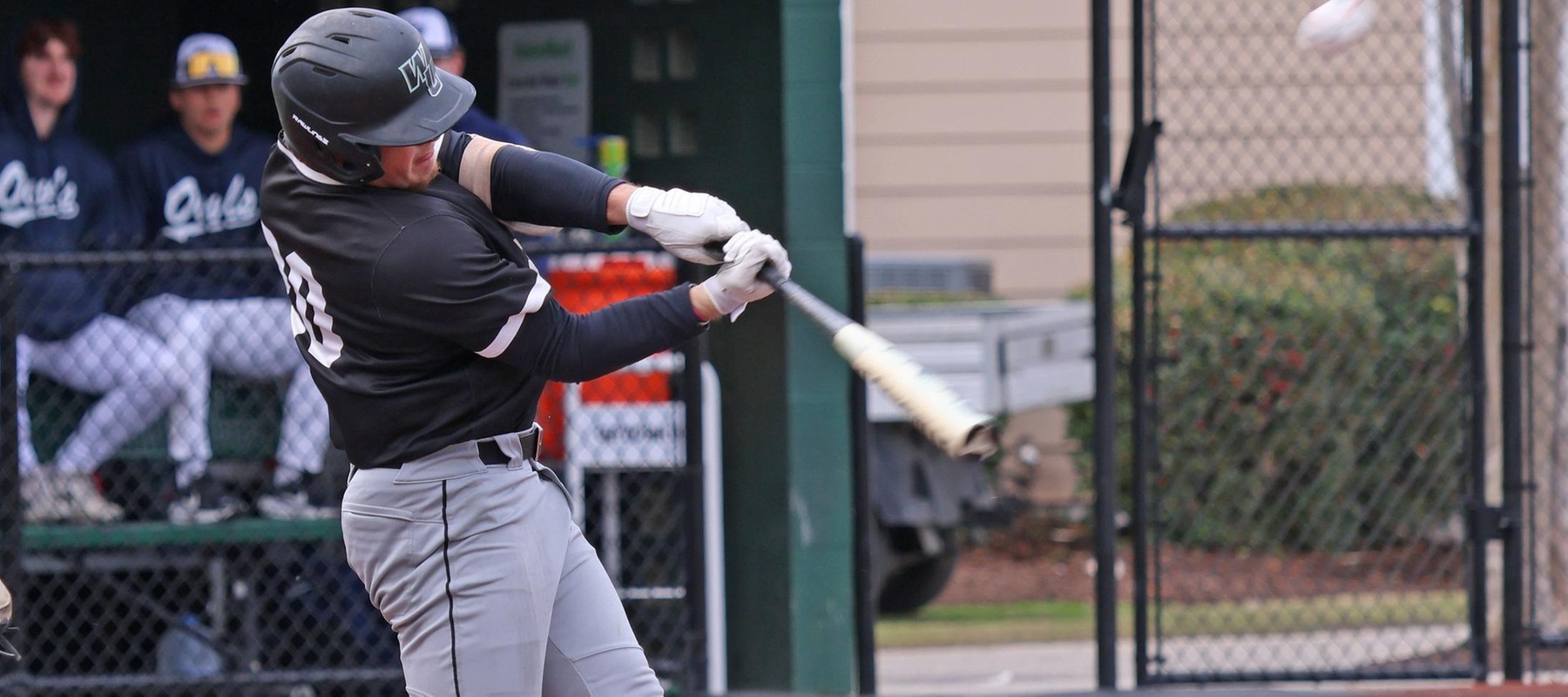 File photo of Chase Fleming who batted 3-for-5 with a triple and five RBI against Bridgeport on Sunday. Copyright 2026; Wilmington University. All rights reserved. Photo by Trudy Spence. February 22, 2026 vs. SCSU in Myrtle Beach, S.C.