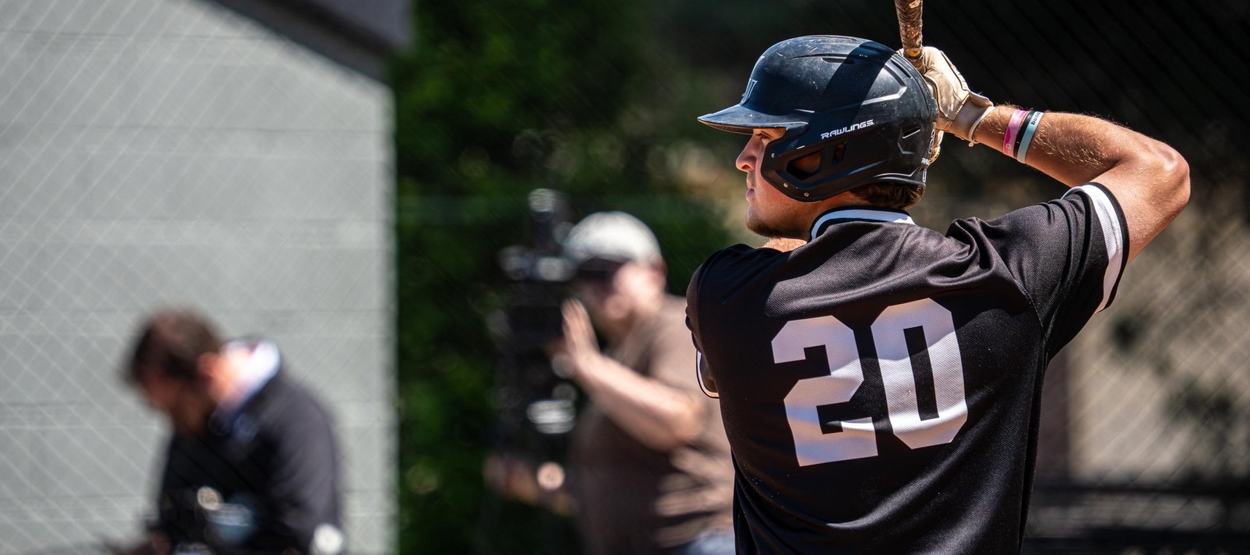 File photo of Chase Fleming who went 4-for-5 with a triple and 4 RBI against Goldey-Beacom on Friday. Copyright 2026; Wilmington University. All rights reserved. Photo by Giovanni Badalamenti. May 1, 2026 vs. Bridgeport in CACC Tournament 1st Rd.