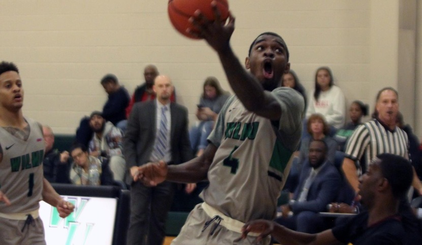 Copyright 2017; Wilmington University. All rights reserved. File photo of Nick Richards against UDC.