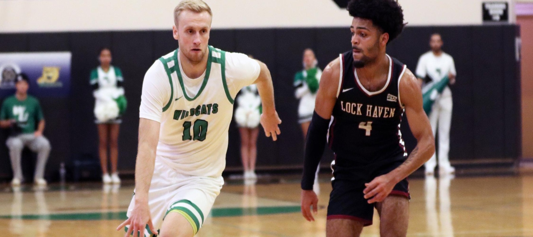 File photo of Caleb Matthews who had 20 points and 5 assists at Saint Michael's. Copyright 2023; Wilmington University. All rights reserved. Photo by Dan Lauletta. December 9, 2023 vs. Lock Haven.