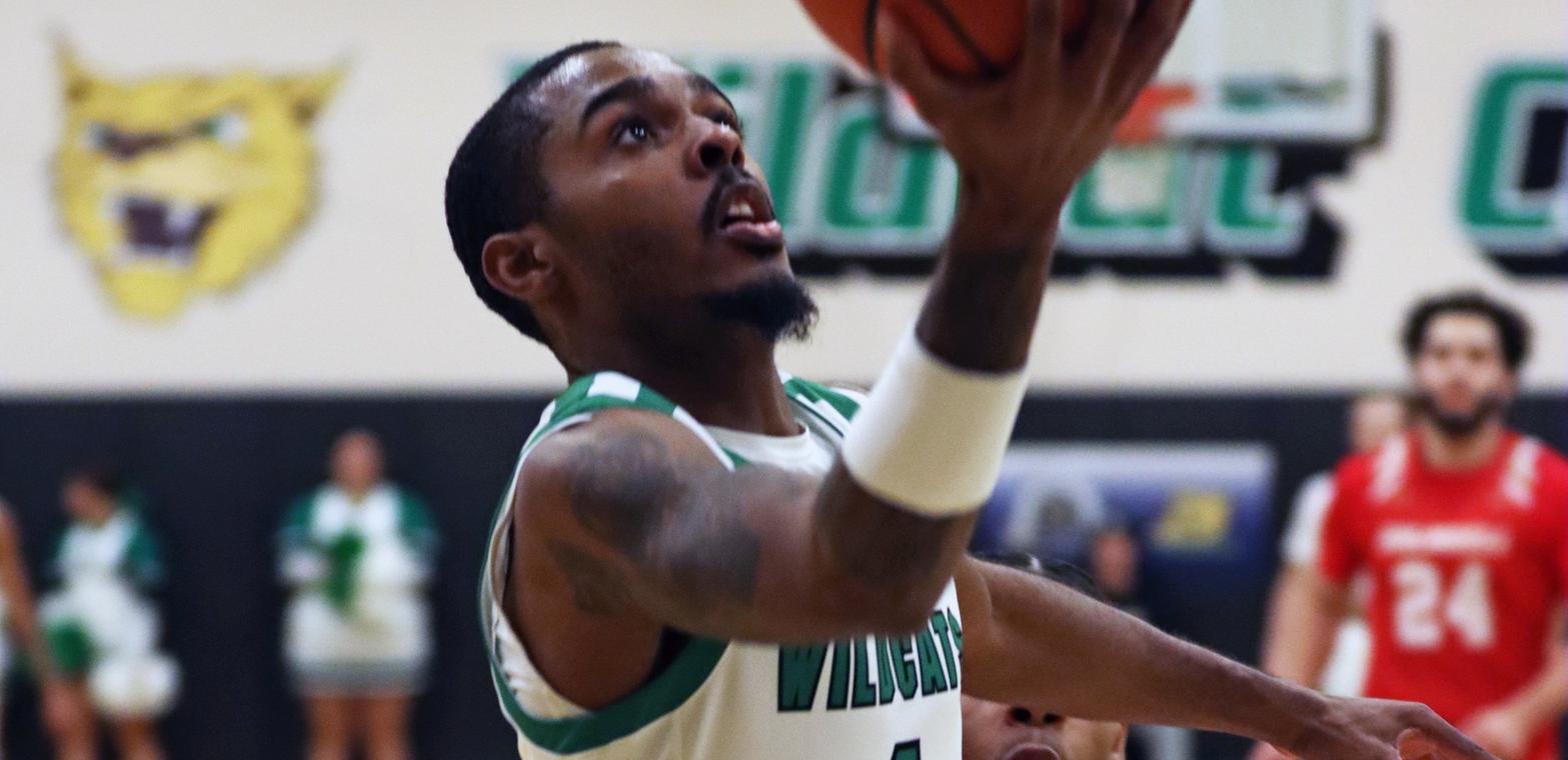 File photo of Skip Burton who scored 14 of his 15 points in the second half at Caldwell. Copyright 2024; Wilmington University. All rights reserved. Photo by Dan Lauletta. January 6, 2024 vs. Caldwell.