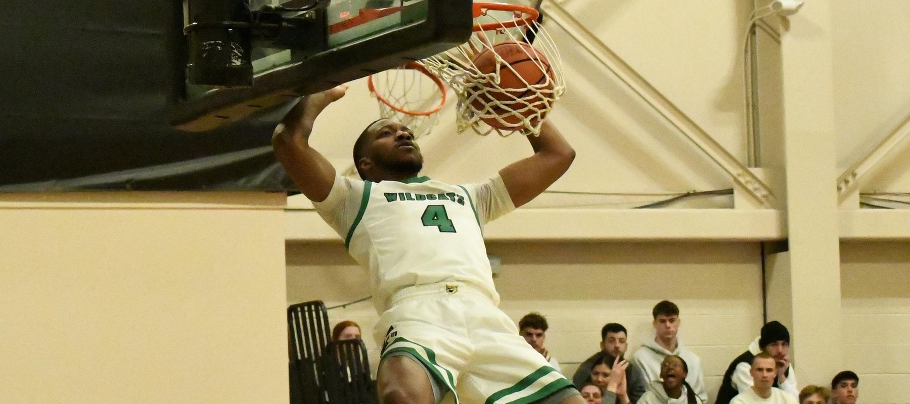 File photo of Taalib Holloman who scored 22 points at Post. Copyright 2024; Wilmington University. All rights reserved. Photo by Alea Javorowsky. January 23, 2024 vs. Goldey-Beacom.