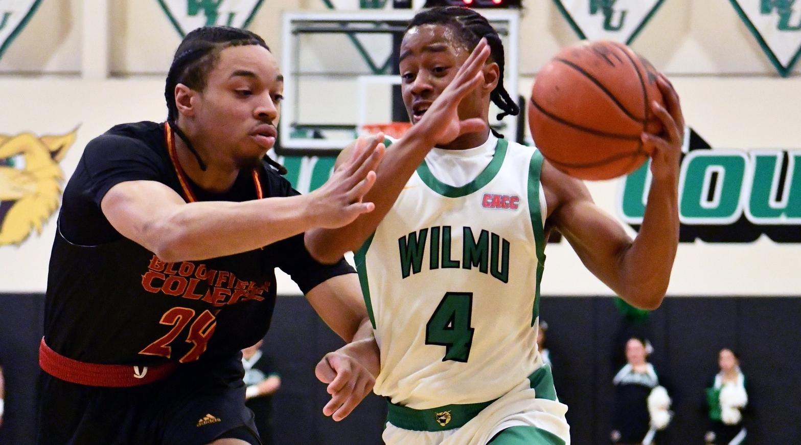 File photo of Denim Perkins who had 15 points to go with four assists and three rebounds at Chestnut Hill. Copyright 2025; Wilmington University. All rights reserved. Photo by Alea Javorowsky. January 25, 2025 vs. Bloomfield.