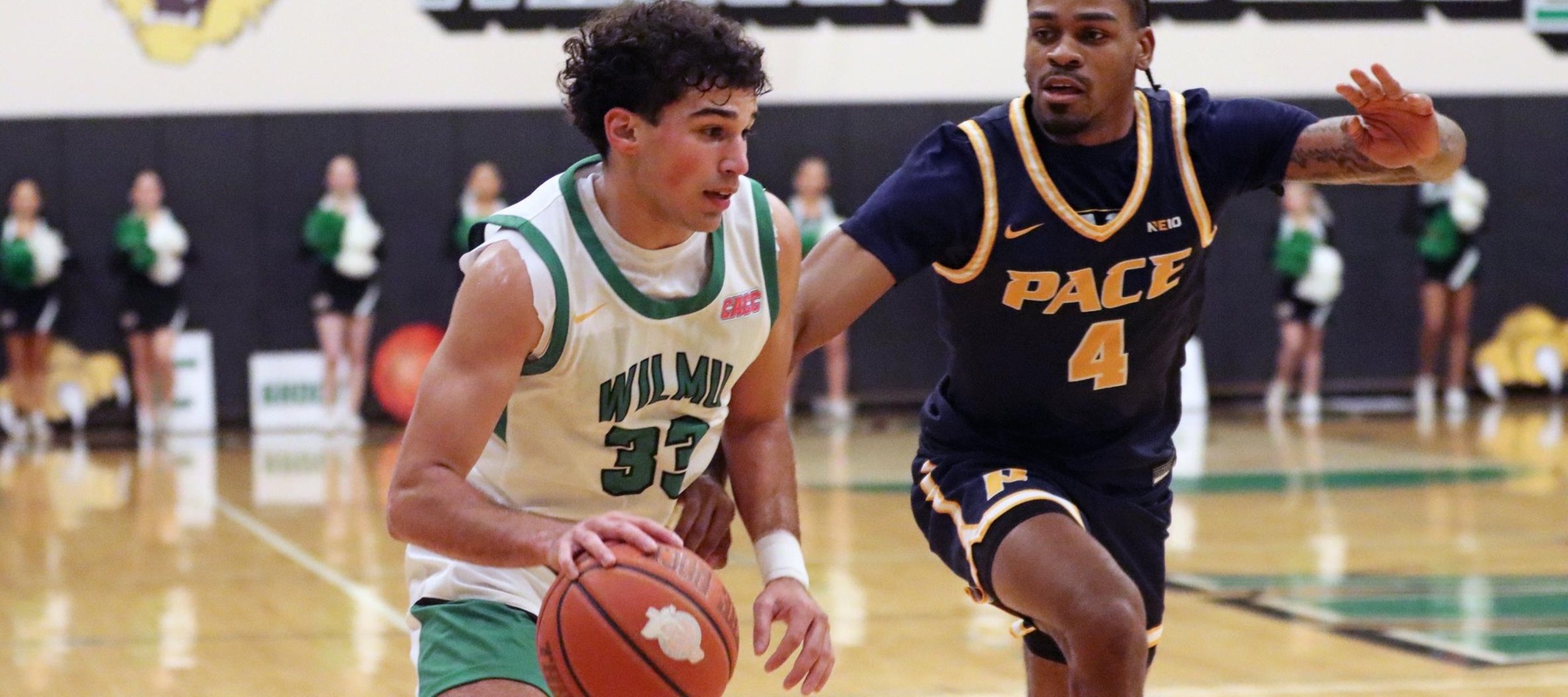 Photo of Justin Perez who led the Wildcats with 13 points against Pace. Copyright 2024; Wilmington University. All rights reserved. Photo by Dan Lauletta. December 10, 2024 vs. #11/14 Pace