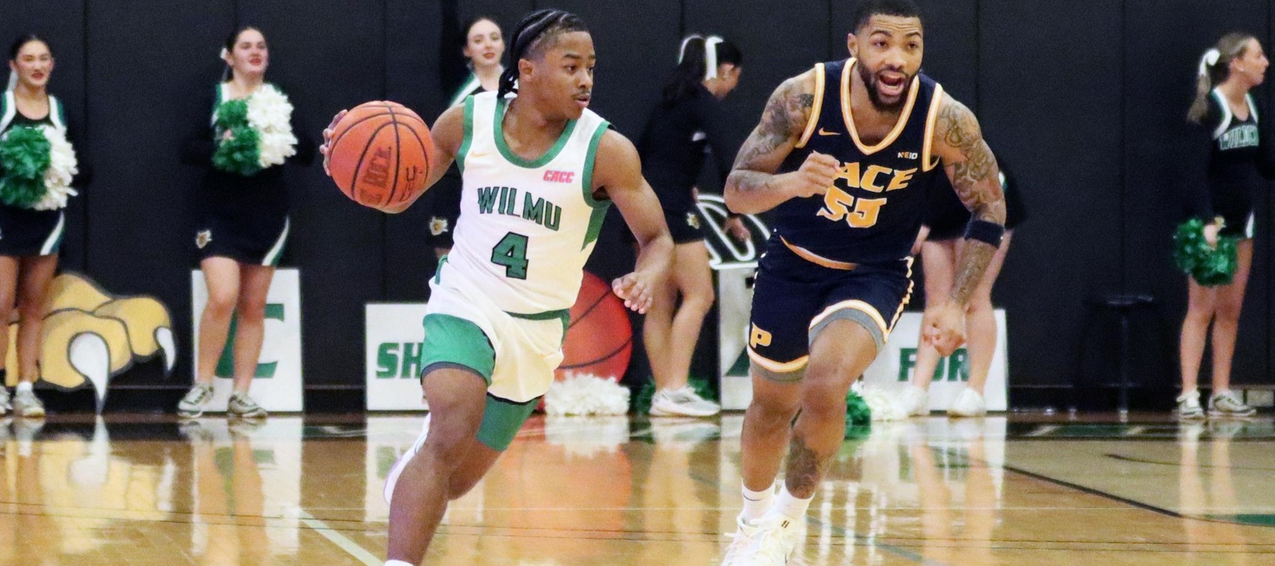 File photo of Denim Perkins who scored a season-high 20 points at New Haven. Copyright 2024; Wilmington University. All rights reserved. Photo by Dan Lauletta. December 11, 2024 vs. #11/14 Pace
