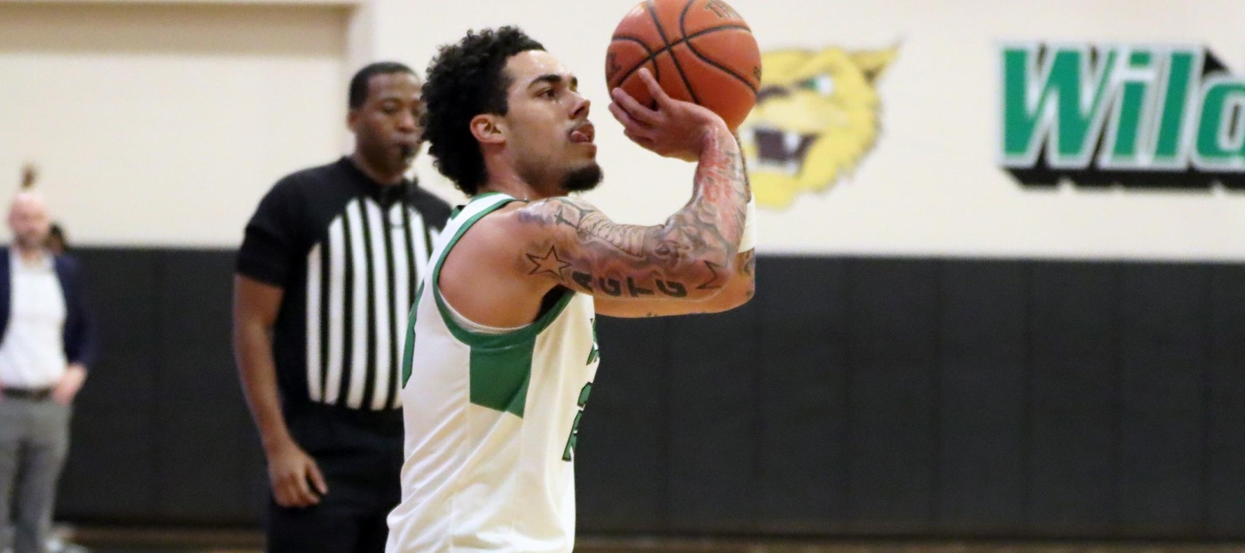 File photo of Izaiah Credle who set a new season high with 25 points at Jefferson. Copyright 2025; Wilmington University. All rights reserved. Photo by Dan Lauletta. February 1, 2025 vs. Post