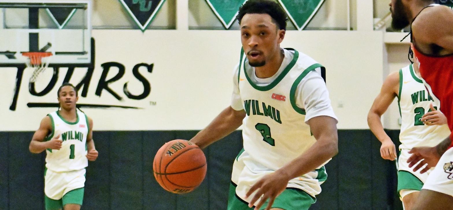 File photo of Jaiden Guy who scored a game-high 24 points at Chestnut Hill. Copyright 2026; Wilmington University. All rights reserved. Photo by Alea Javorowsky. February 7, 2026 vs. Caldwell.