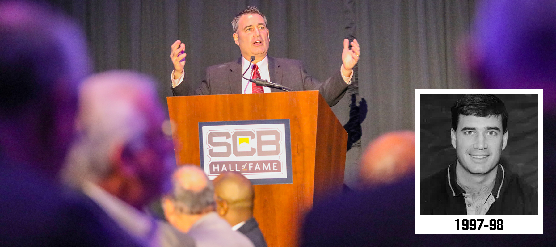 Photo provided by John McCarthy at a previous Small College Basketball Hall of Fame Ceremony.