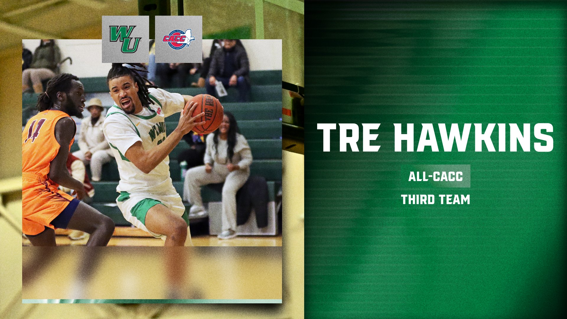 Tre Hawkins Named to Third Team as CACC Announces 2025-26 Men&rsquo;s Basketball All-Conference Teams