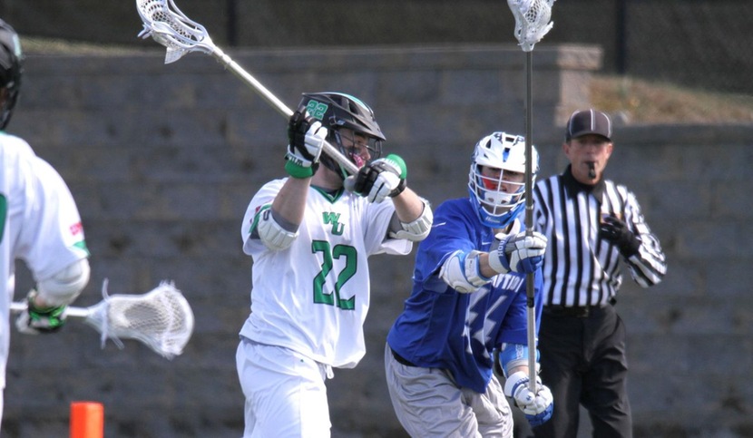 Copyright 2018; Wilmington University. All rights reserved. File photo of Cory Melvin who led the Wildcats with two goals and an assist at Post. Photo by Frank Stallworth. March 4, 2018 vs. Assumption.