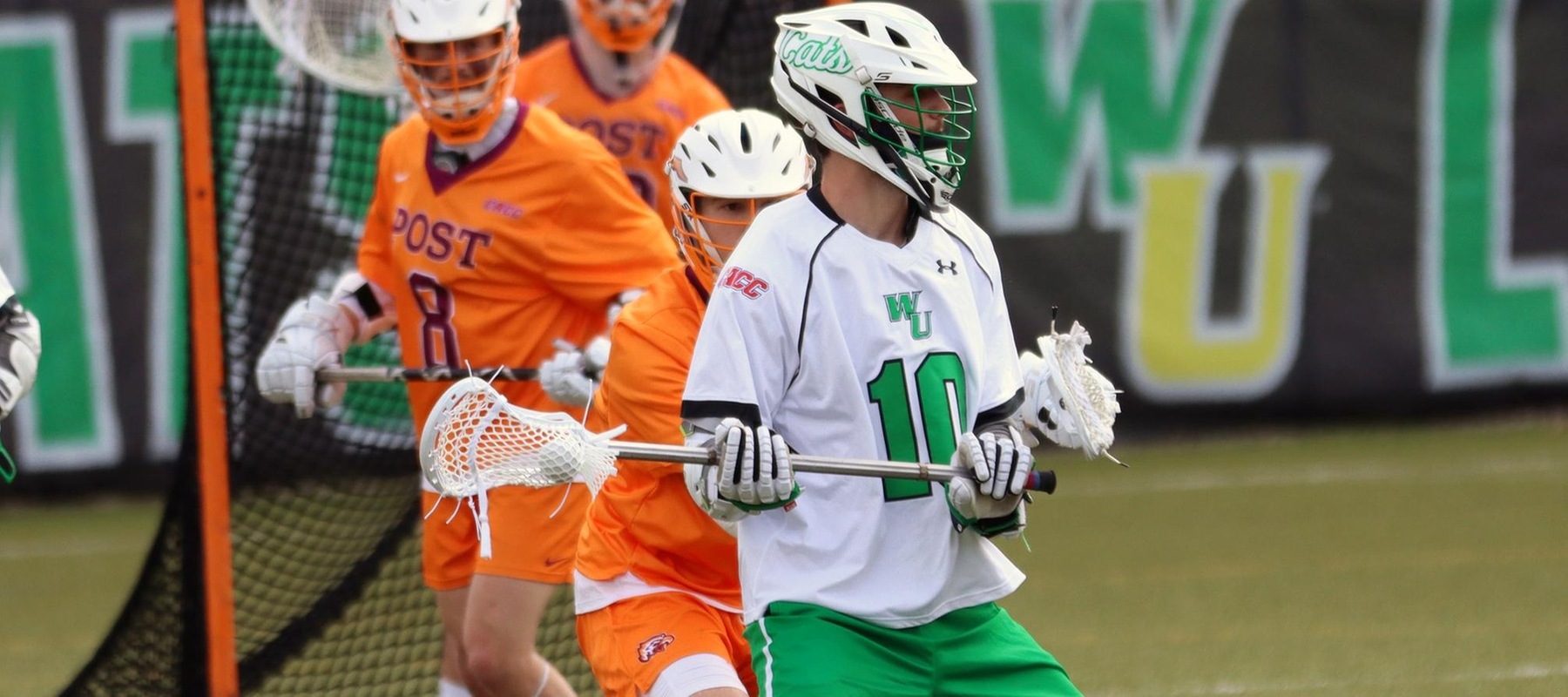 File photo of Jimmy Cava who led the Wildcats with 4 goals at Georgian Court. Copyright 2021; Wilmington University. All rights reserved. Photo by Dan Lauletta. April 10, 2021 vs. Post at WU Athletics Complex.