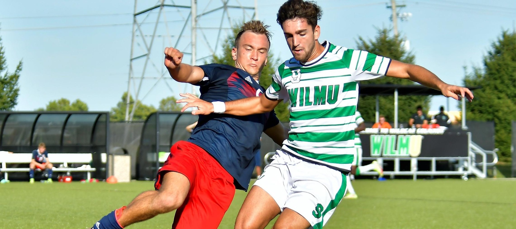 File photo of Pol Romero who recorded a hat trick at Caldwell. Copyright 2021; Wilmington University. All rights reserved. Photo by James Jones. October 2, 2021 vs. Nyack.