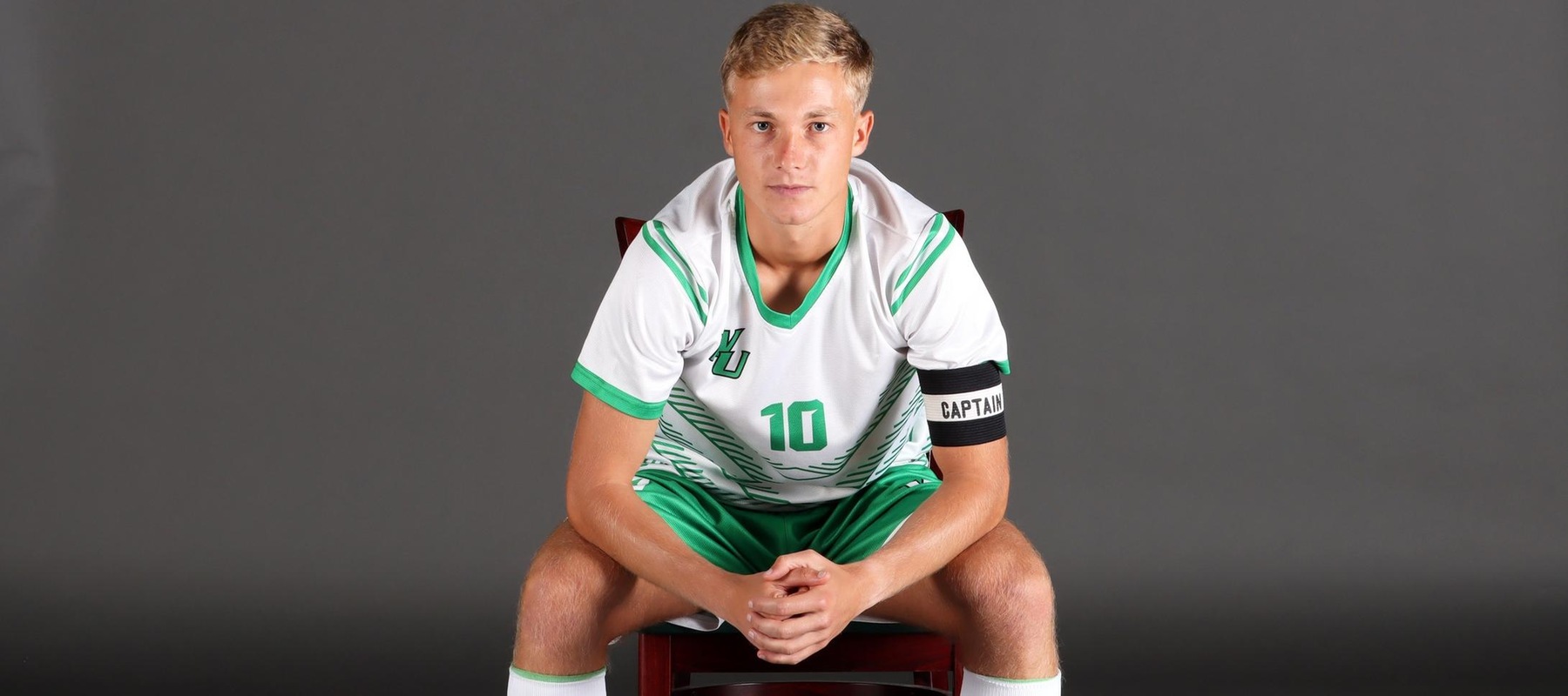 File photo of Theo Faillon who converted a PK in the 89th minute at Felician for the win. Copyright 2025; Wilmington University. All rights reserved. Photo by Dan Lauletta. All rights reserved.