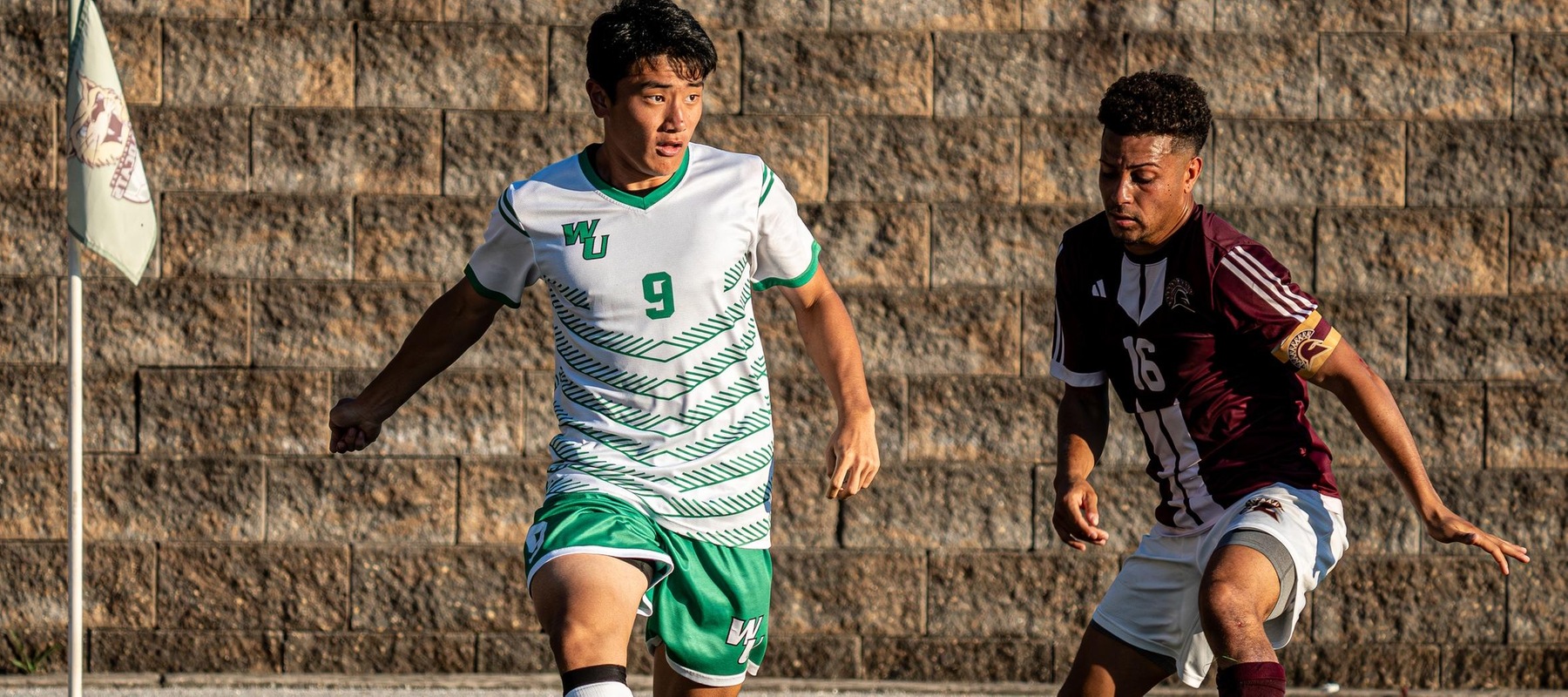 File photo of Michiharu Takanashi who scored a goal at Jefferson. Copyright 2025; Wilmington University. All rights reserved. Photo by Giovanni Badalamenti. September 13, 2025 vs. St. Thomas Aquinas.