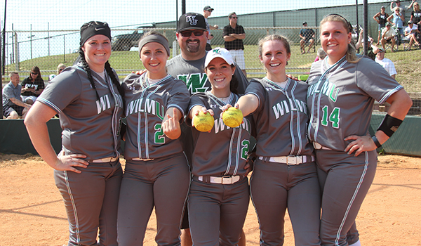Copyright 2017; Wilmington University&nbsp;All rights reserved. Photos of head coach Mike Shehorn and his seniors after winning his 100th career game against Wayne State (Neb.).