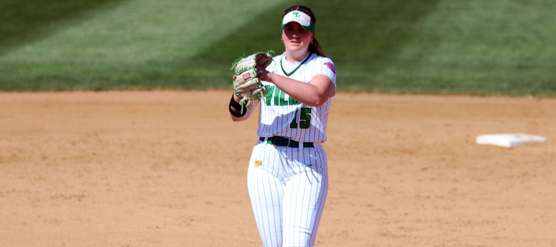 Delanie Sheehan earned her second save of the season with 3.0 innings pitched against Bridgeport. Copyright 2023; Wilmington University. All rights reserved. Photo by Dan Lauletta. April 4, 2023 vs. Jefferson.