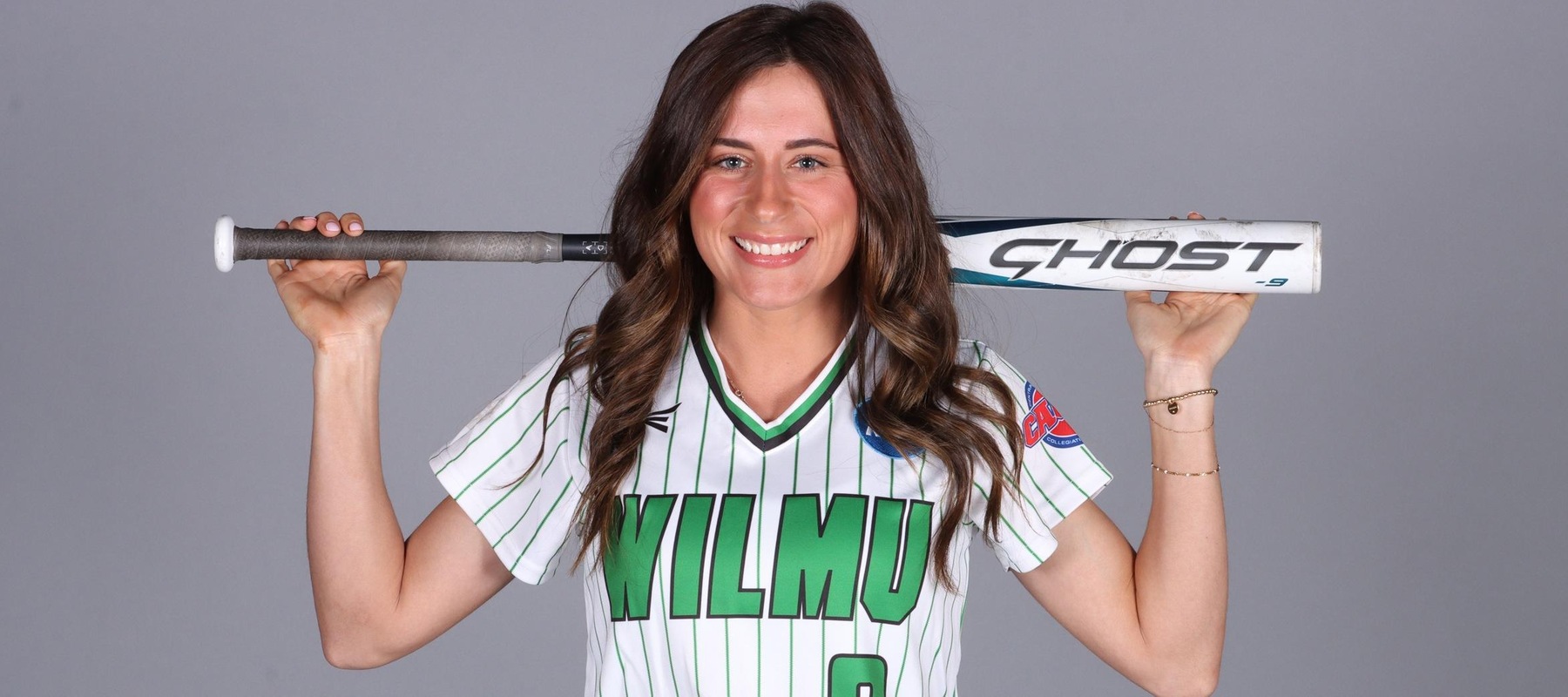 Photo of Lexi Moore who had three hits at Delaware State.