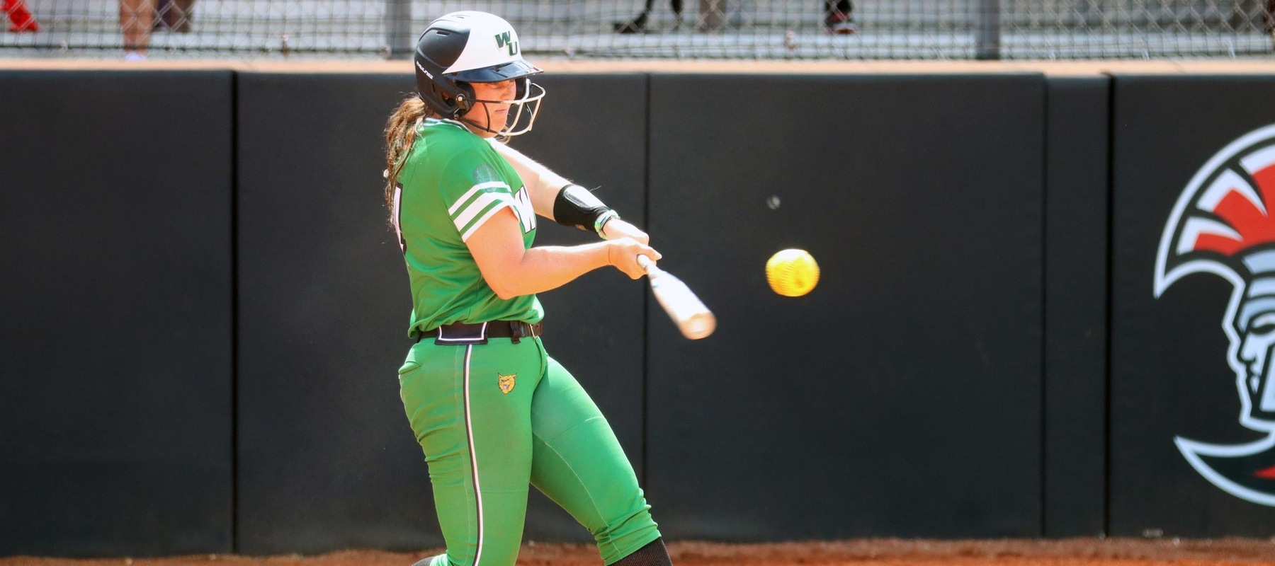 File photo of Haley Downin who hit a homer in game one against Pace. Copyright 2024; Wilmington University All rights reserved. Photo by Erin Harvey.