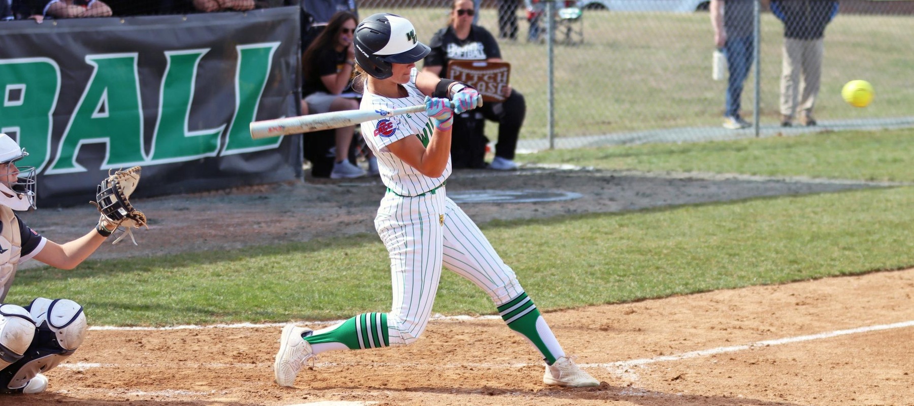 Photo of Maddie Vollmar who batted 6-for-8 with two doubles, five runs scored, and an RBI in the sweep of Goldey-Beacom. Copyright 2025; Wilmington University. All rights reserved. Photo by Dan Lauletta. March 19, 2025 vs. GBC