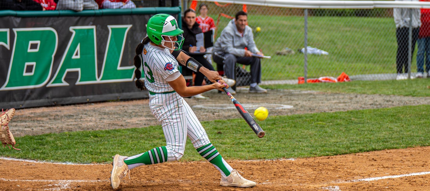 File photo of Eve Serrato who had a double and a triple against Holy Family. Copyright 2025; Wilmington University. All rights reserved. Photo by Giovanni Badalamenti. April 5, 2025 vs. Caldwell on Senior Day.