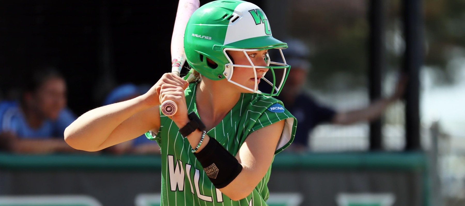 File photo of Addison Sabo who hit a three-run homer in the first inning Sunday at Holy Family. Copyright 2026; Wilmington University. All rights reserved. Photo by Dan Lauletta. April 14, 2026 vs. Jefferson.