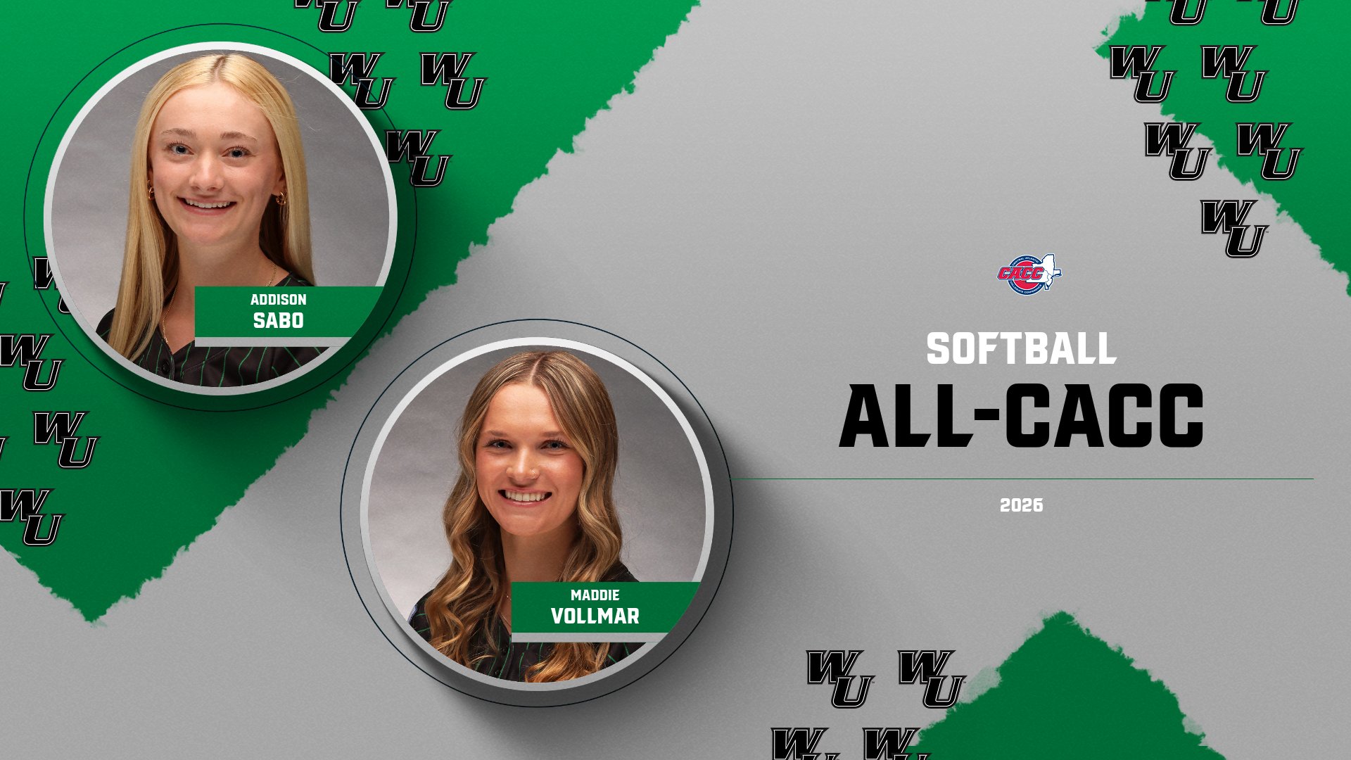 Addison Sabo and Maddie Vollmar Named to Softball&rsquo;s All-CACC First Team
