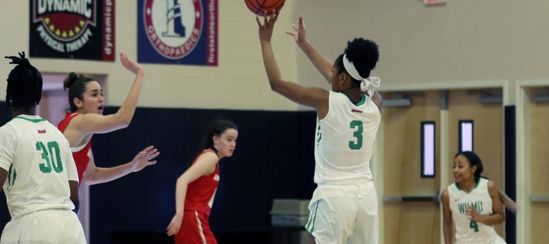 Photo of Jade Roberts who scored 15 points against Caldwell. Copyright 2022; Wilmington University. All rights reserved. Photo by Dan Lauletta.