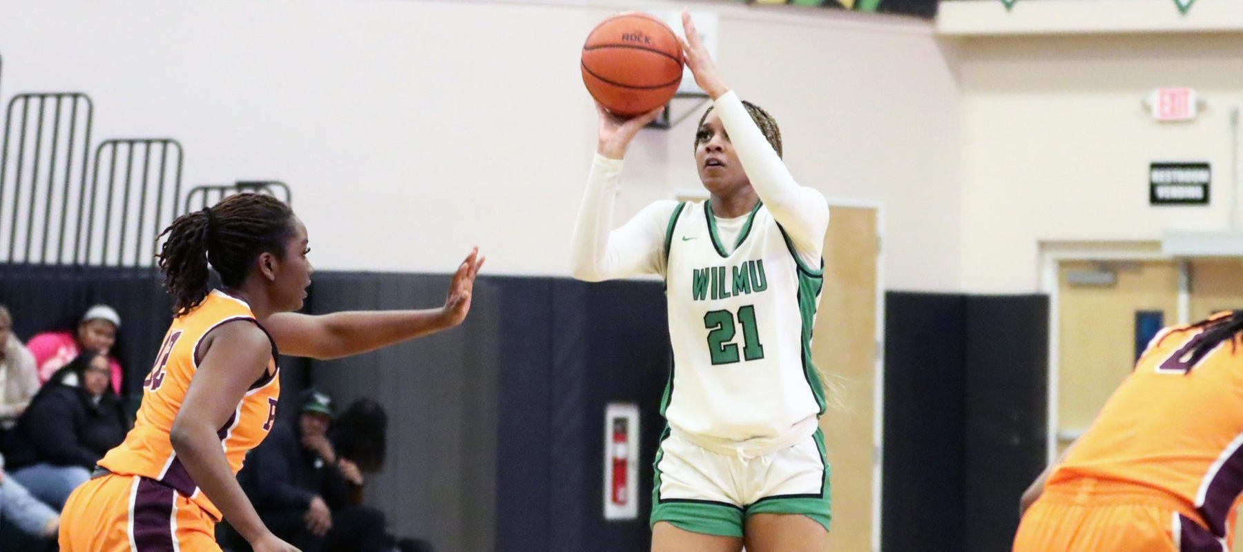 Aniyah Bond finished with 11 points and five rebounds against Chestnut Hill. Copyright 2025; Wilmington University. All rights reserved. Photo by Dan Lauletta. February 1, 2025 vs. Post.
