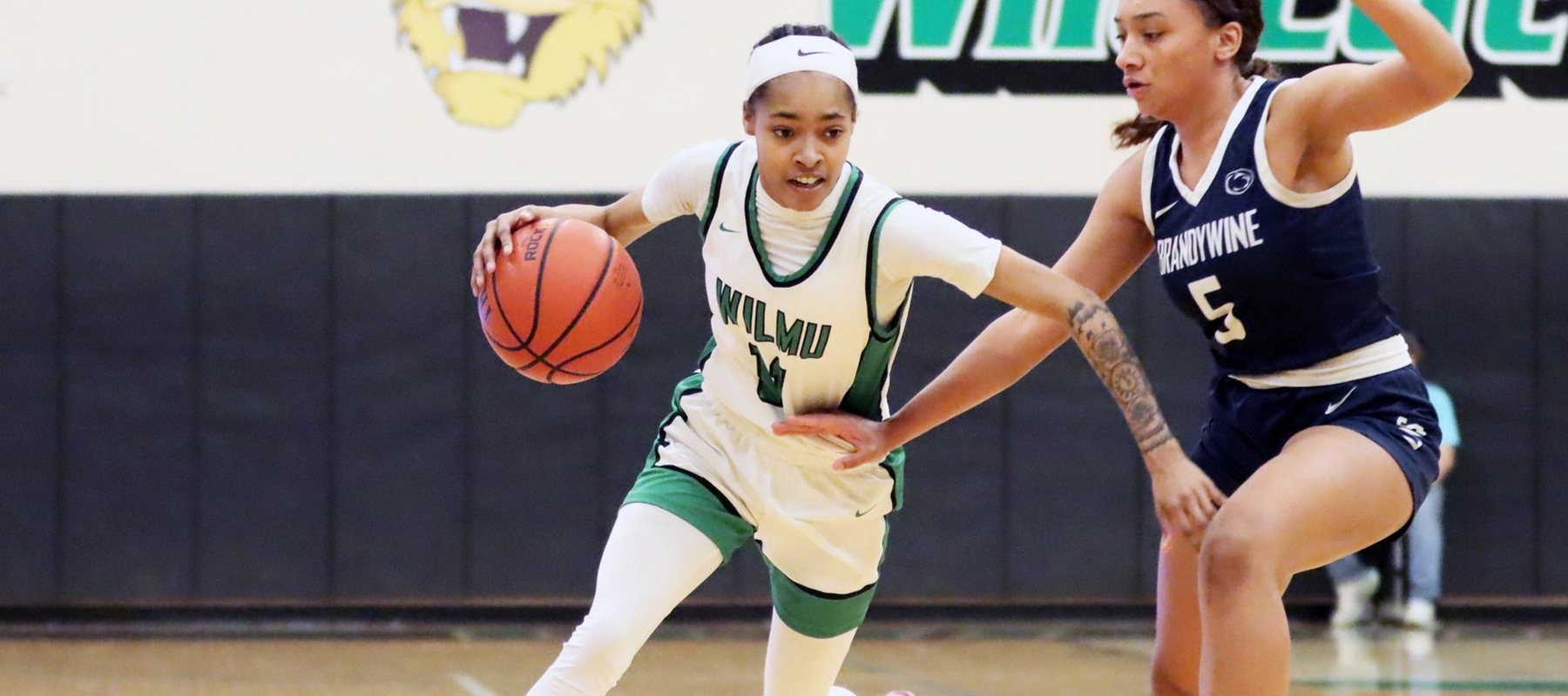 File photo of Armani Bell-Jackson who scored 11 points on Friday. Copyright 2025; Wilmington University. All rights reserved. Photo by Dan Lauletta. February 17, 2025 vs. Penn State Brandywine.