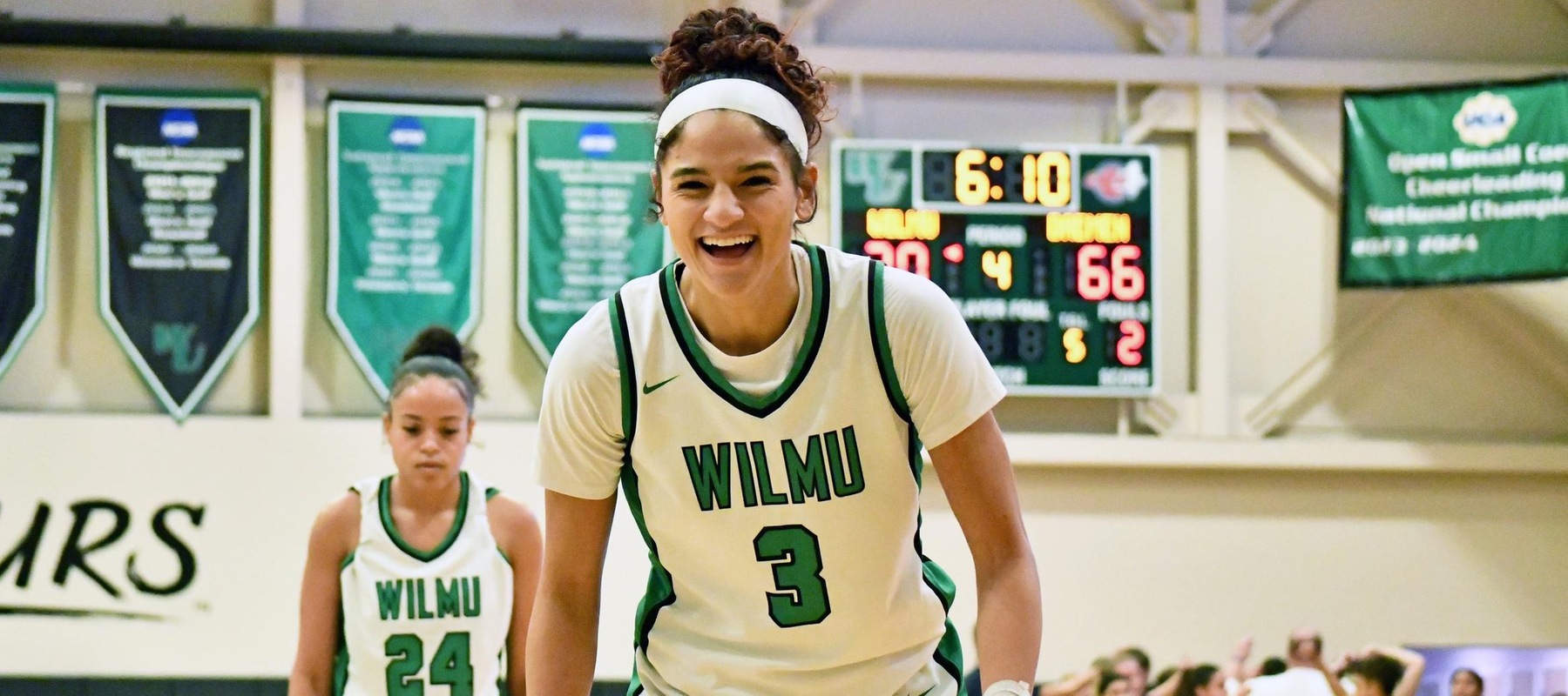 File photo of Emma Brown who had 22 rebounds against Goldey-Beacom, an NCAA era second-best for the program. Copyright 2025; Wilmington University. All rights reserved. Photo by Alea Javorowsky. November 14, 2025 vs. Daemen.