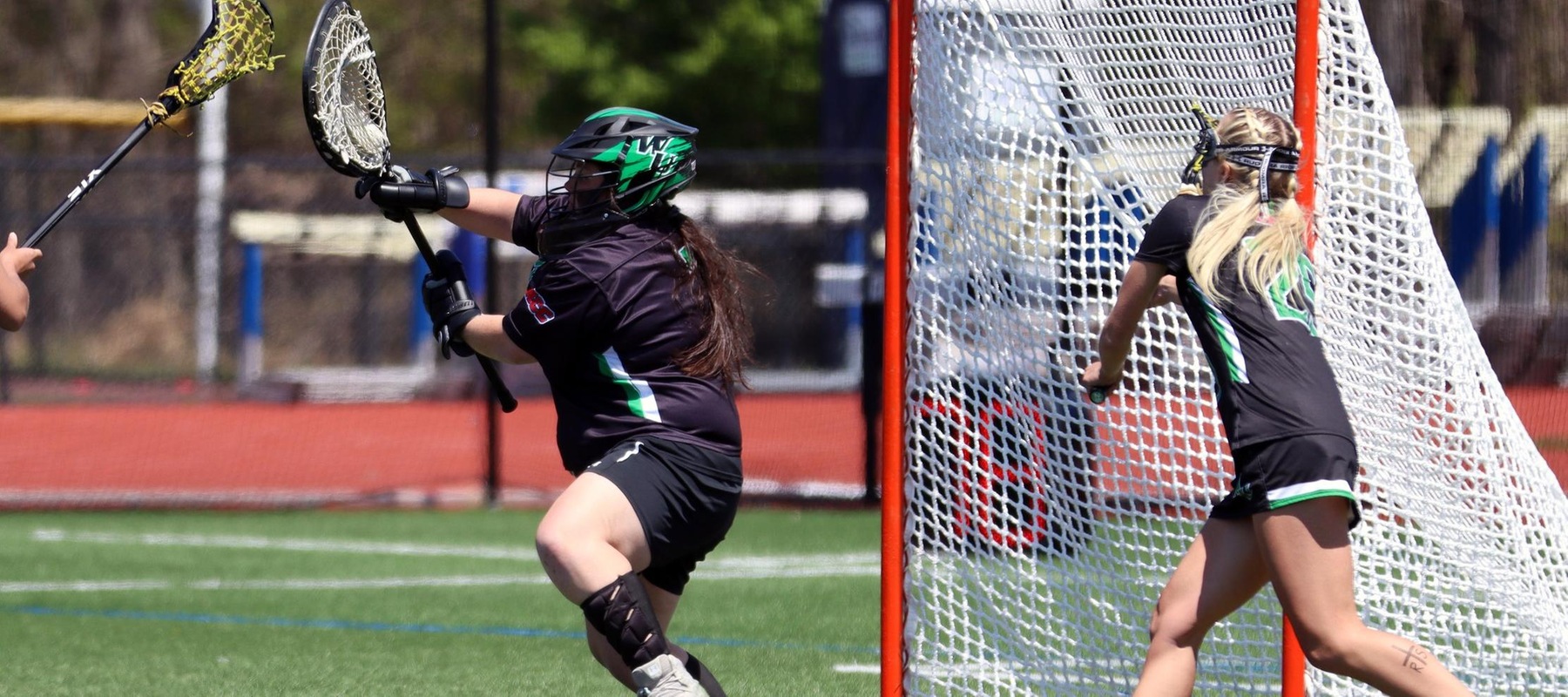 File photo of Katie Vindigni. Copyright 2022; Wilmington University. All rights reserved. Photo by Dan Lauletta. April 29, 2022 vs. Georgian Court in CACC Semifinal.