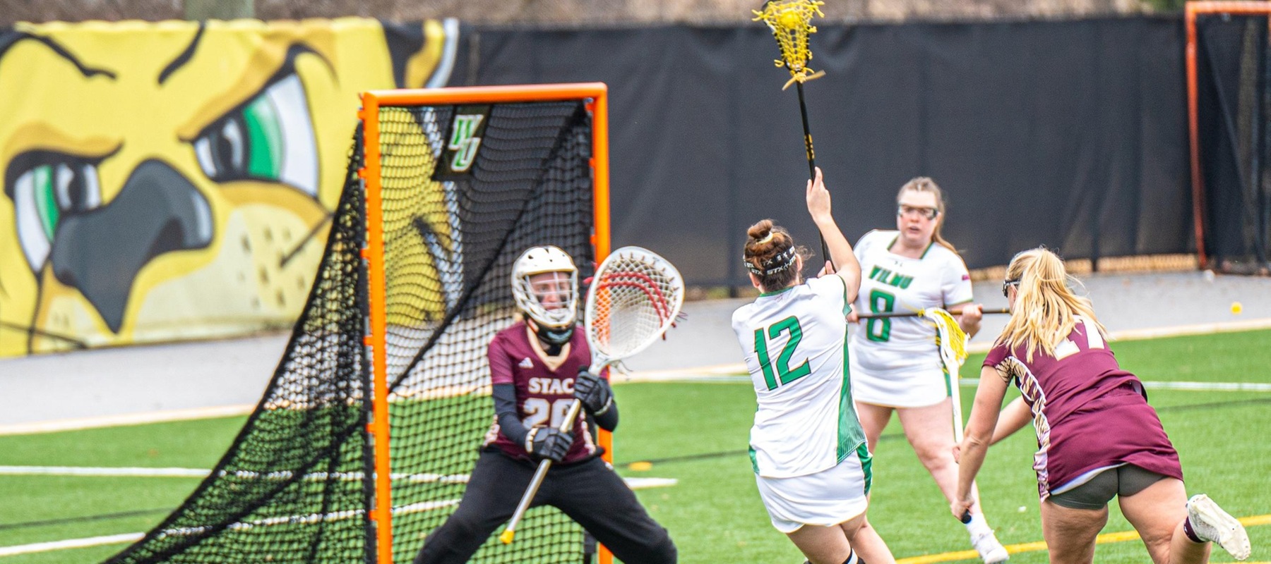 File photo of ALea Javorowsky who had two goals and five assists against D'Youville. Copyright 2024; Wilmington University. All rights reserved. Photo by Giovanni Badalamenti. February 23, 2024 vs. St. Thomas Aquinas.