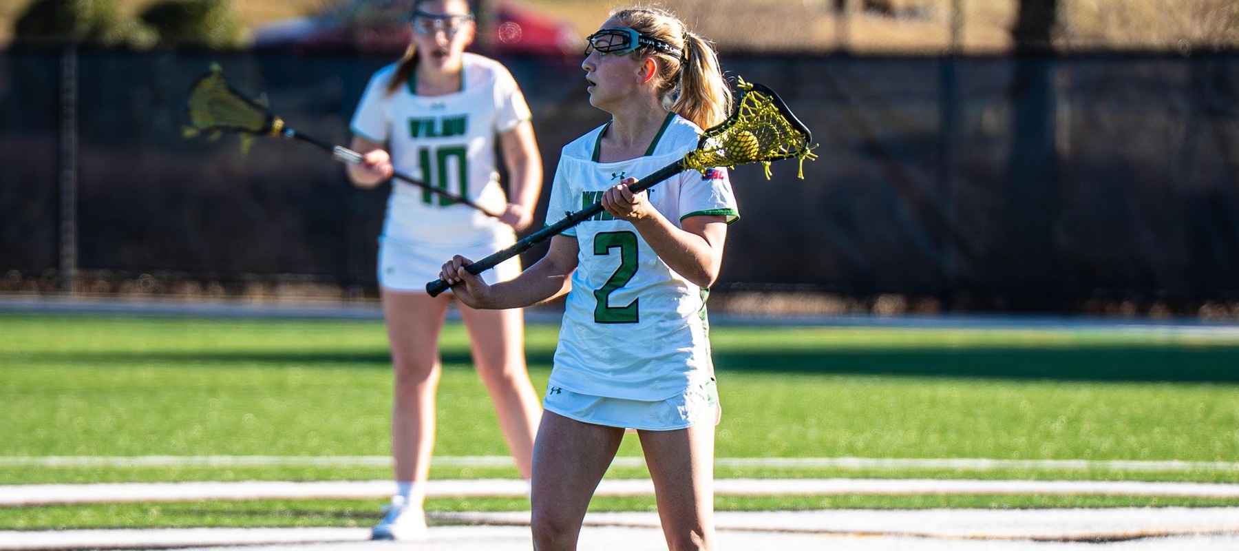 File photo of Ella Royer who broke her own single season program record and now has 92 goals on the year. Copyright 2025; Wilmington University. All rights reserved. Photo by Giovanni Badalamenti. March 8, 2025 vs. Molloy.