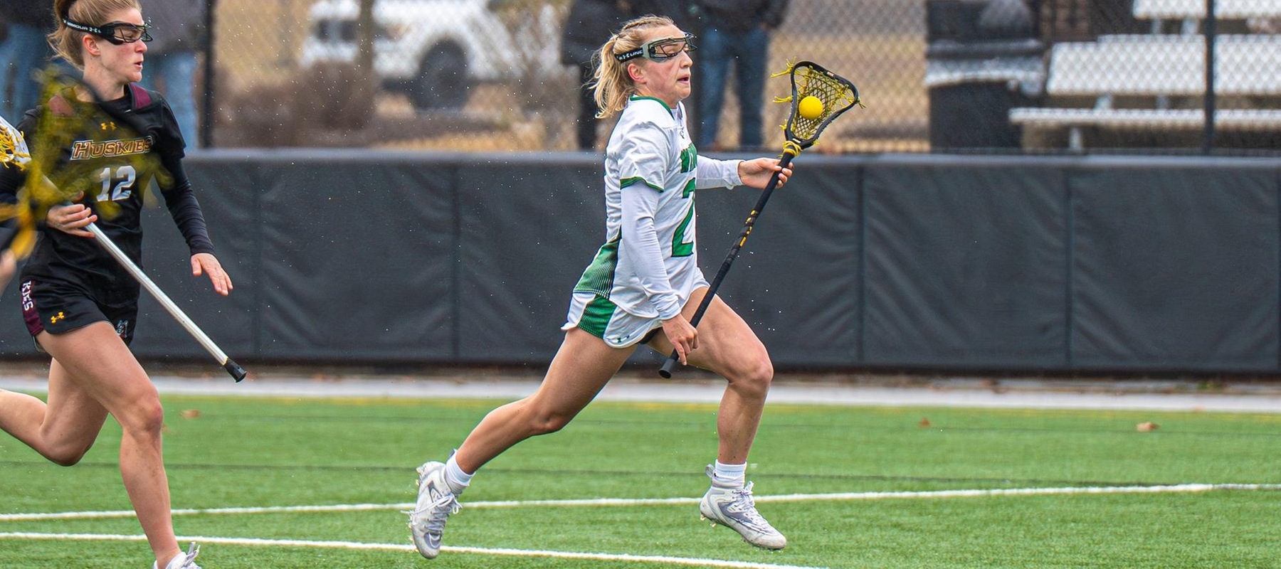 File photo of ELla Royer who scored 9 goals against FSU and now has 201 career goals. Copyright 2025; Wilmington University. All rights reserved. Photo by Giovanni Badalamenti. March 15, 2025 vs. Bloomsburg