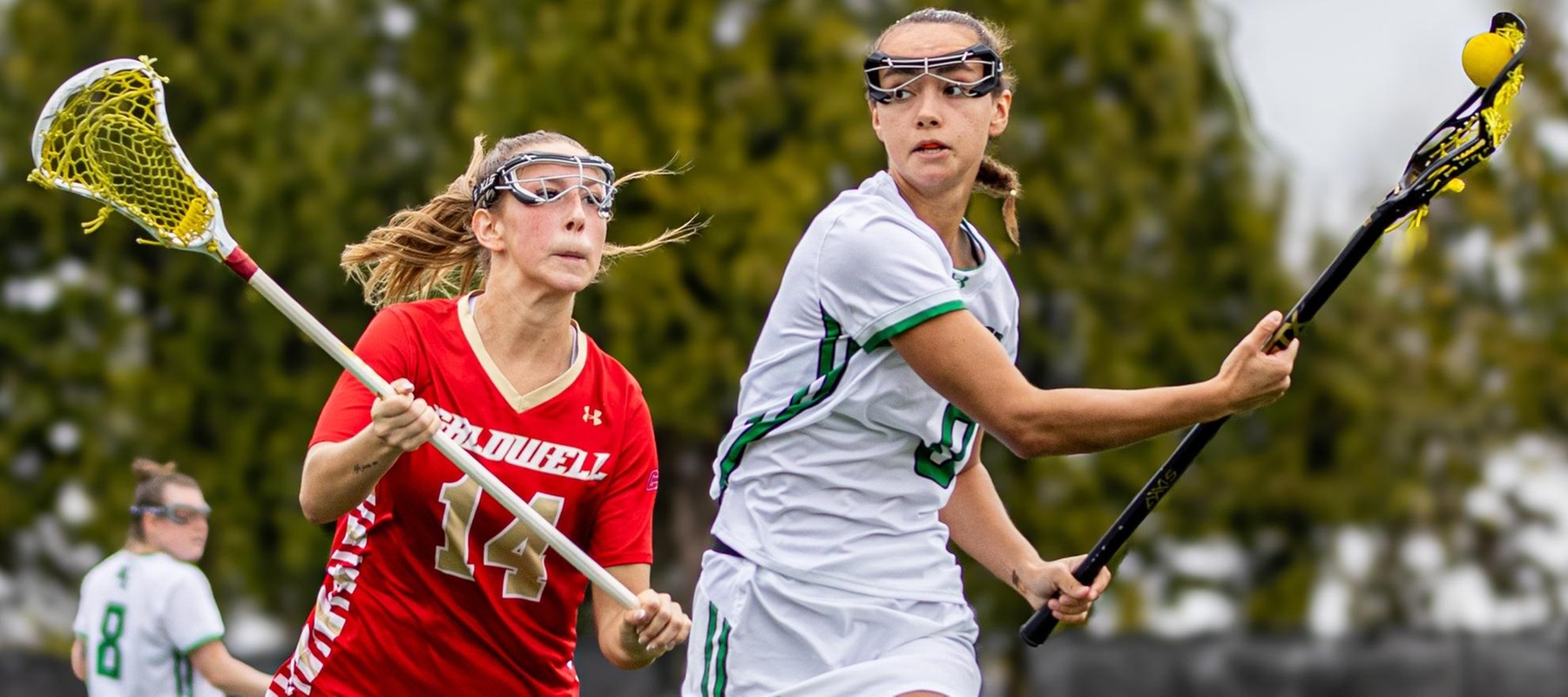 File photo of Kirra Crowley who had five goals, an assist, and five draws against Roberts Wesleyan. Copyright 2026; Wilmington University. All rights reserved. Photo by Devaughn Corbett. March 21, 2026 vs. Caldwell.