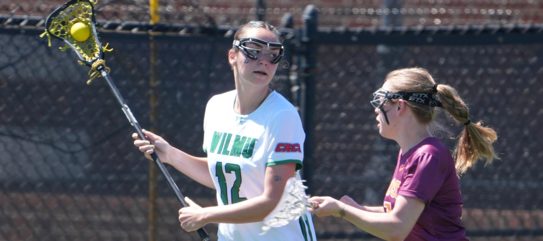 Photo of Alea Javorowsky who dished out 9 assists against Post. Copyright 2026; Wilmington University. All rights reserved. Photo by Tim Shaffer. April 11, 2026 vs. Post.