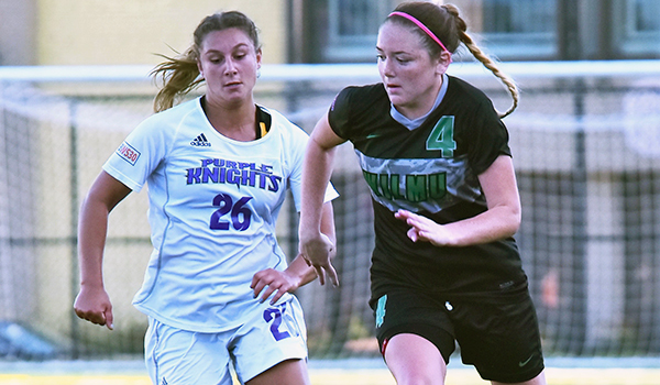 Copyright 2017; Wilmington University. All rights reserved. File photo of Ashley Cafarella who scored her first goal of the year at Chestnut Hill, taken by James Jones.