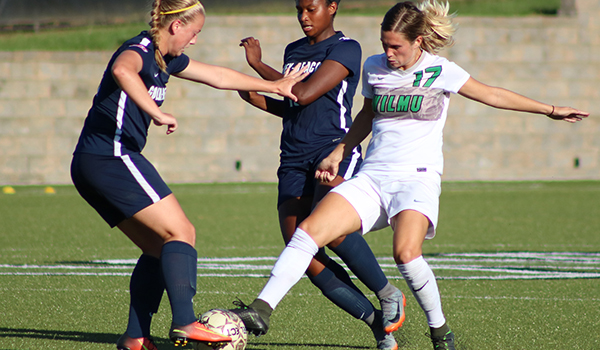 Copyright 2017; Wilmington University. All rights reserved. Photo of Wilmington goal scorer Melissa Gall, taken by Brett Heath.