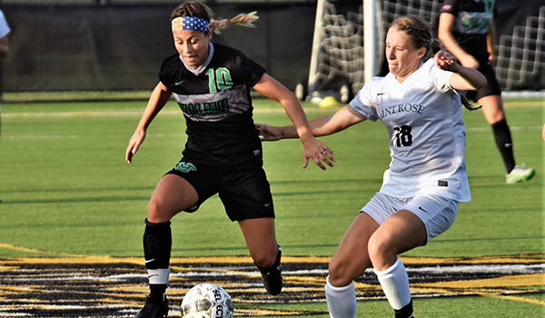 Copyright 2-17; Wilmington University. All rights reserved. Photo by James Jones. Loran Wyrough scored in the season opener.